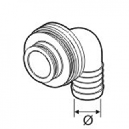 Фітинг клапана 90° D.25 471202.C25